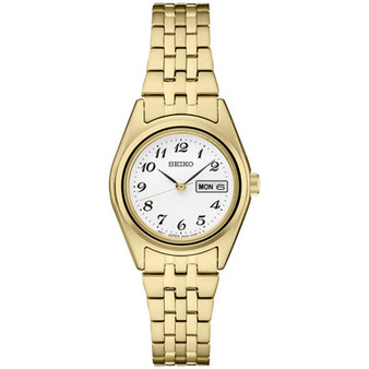 Women's Analog Essentials Gold-Tone Stainless Steel Bracelet Watch 25mm