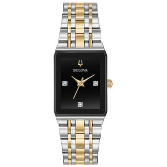 Women's Futuro Diamond-Accent Two-Tone Stainless Steel Bracelet Watch 20.5x32mm, Created for Macy's
