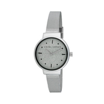 Spray Silver Mesh Powered Glitz Dial Watch