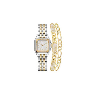Women's Analog Silver-Tone and Gold-Tone Metal Alloy Watch 26mm and, 3 Pieces