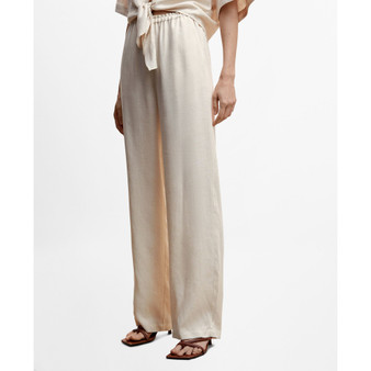 Women's Elastic Waist Satin Pants