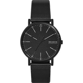 Men's Signatur Black Stainless Steel Mesh Bracelet Watch 40mm