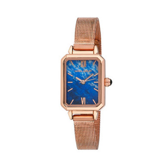 Women's Lapis Dial Rose Gold-tone Mesh Alloy Band Watch 22mm