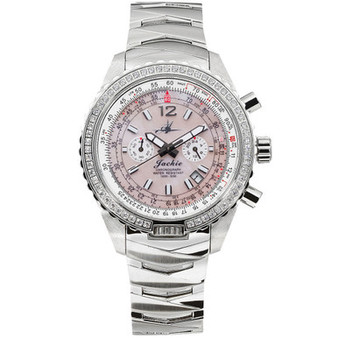 Women's Jackie Chronograph Multifunctional Silver-Tone Stainless Steel Bracelet Watch 41-1/2mm