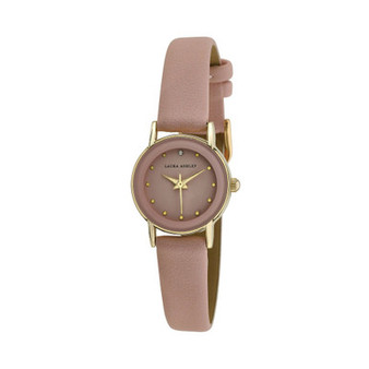 Women's Pink Vegan Leather Strap Watch 24mm