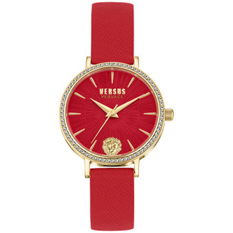 Women's Mar Vista Red Leather Strap Watch 34mm