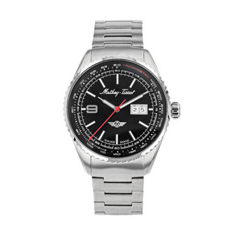 Men's Atlas Collection Three Hand Date Stainless Steel Bracelet Watch, 43mm