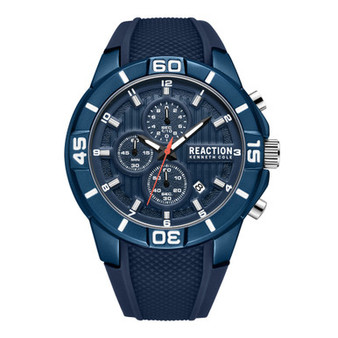 Men's Dress Blue Silicon Strap Sport Watch, 48mm