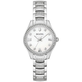 Women's Crystal Stainless Steel Bracelet Watch 29mm