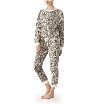 Women's Leopard Printed Lounge Set, Set of 2