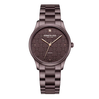 Women's Modern Classic Brown Stainless Steel Watch, 34.5mm