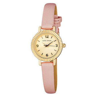 Women's Coin Edge Bezel Pink Polyurethane Strap Watch 26mm