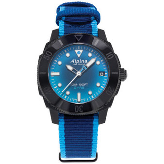 Women's Swiss Automatic Seastrong Gyre Blue Plastic Strap Watch 36mm - Limited Edition