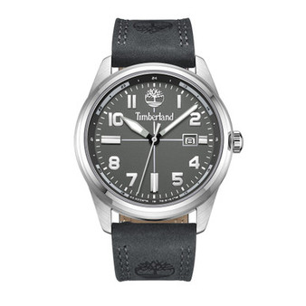 Men's Northbridge Gray Dark Genuine Leather Strap Watch, 45mm