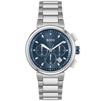 Men's One Silver-Tone Stainless Steel Bracelet Watch, 44mm