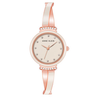 Women's Link Bracelet Watch in Gold-Tone Metal with Black Enamel, 26mm