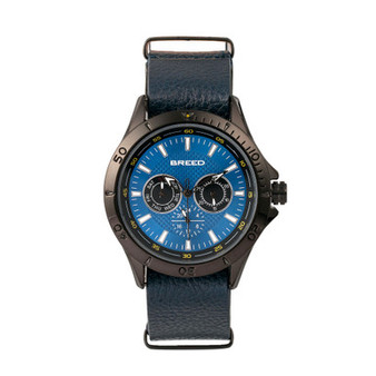 Quartz Dixon Blue Genuine Leather Watches 43mm