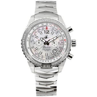 Women's Jackie Chronograph Multifunctional Stainless Steel Bracelet Watch 41-1/2mm