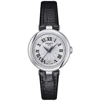 Women's Swiss Bellissima Black Leather Strap Watch 26mm
