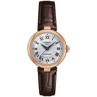 Women's Bellissima PVD Brown Leather Strap Watch 29mm