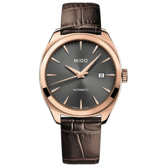 Men's Swiss Automatic Belluna Royal Brown Leather Strap Watch 41mm