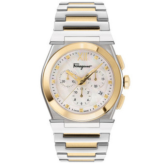 Women's Swiss Chronograph Vega Two-Tone Stainless Steel Bracelet Watch 40mm