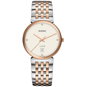 Women's Swiss Florence Diamond (1/6 ct. t.w.) Two-Tone Stainless Steel Bracelet Watch 38mm