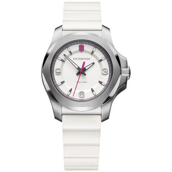 Women's I.N.O.X. V White Rubber Strap Watch 37mm