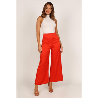 Womens Everlyn Satin Wide Leg Pants