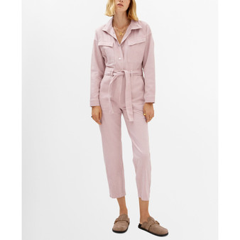 Women's Bow Denim Jumpsuit