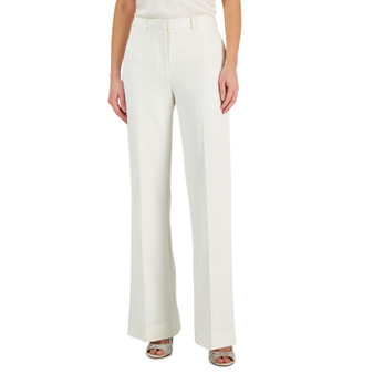 Women's Solid-Color Flared-Leg Pants