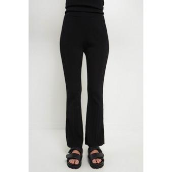 Women's Multi Rib Flared Knit Pants