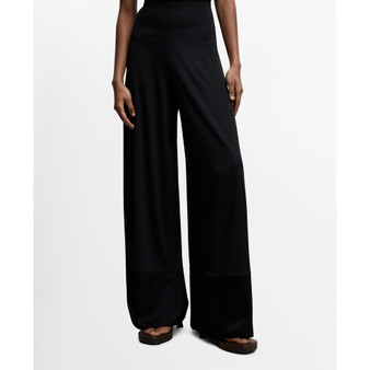 Women's Satin Panel Palazzo Pants