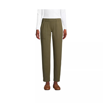 Women's Tall Starfish Mid Rise Elastic Waist Pull On Utility Ankle Pants