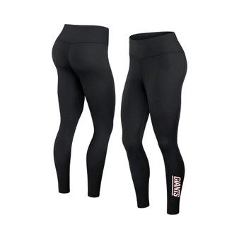 Women's Branded Black New York Giants Wordmark Stacked Leggings