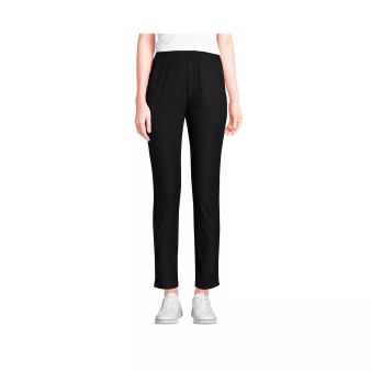 Women's Petite Active High Rise Soft Performance Refined Tapered Ankle Pants