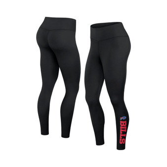 Women's Branded Black Buffalo Bills Wordmark Stacked Leggings