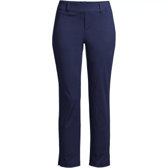 Women's Tall Lands' End Flex Mid Rise Pull On Crop Pants