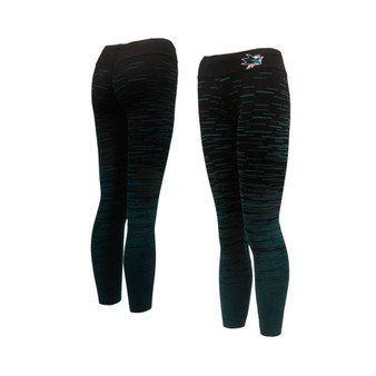 Women's Black San Jose Sharks Static Rain Team Leggings