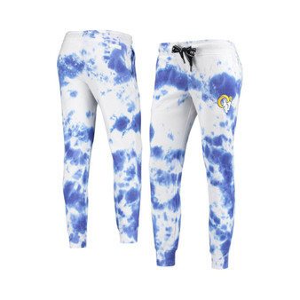Women's White and Royal Los Angeles Rams Melody Tie-Dye Jogger Pants