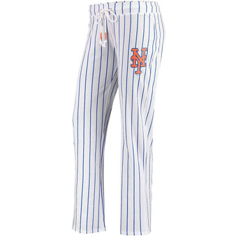 Women's White New York Mets Vigor Pinstripe Sleep Pant
