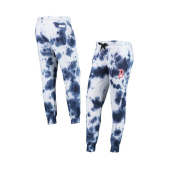 Women's White, Navy Boston Red Sox Melody Tie-Dye Jogger Pants