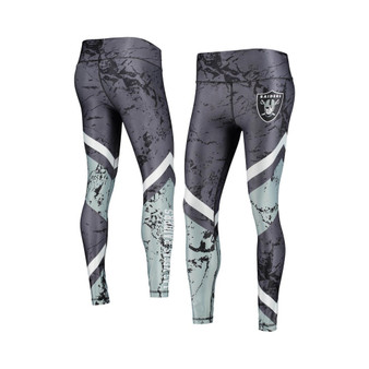 Women's Black, Silver Las Vegas Raiders Dormer Knit Sublimated Leggings