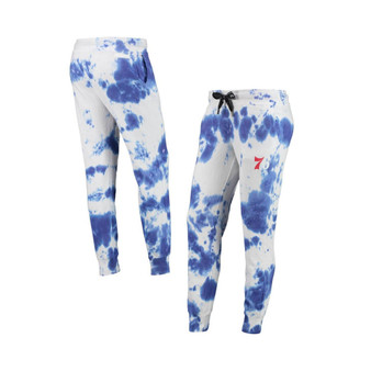 Women's White and Royal Philadelphia 76ers Melody Tie-Dye Jogger Pants