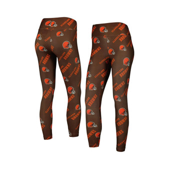 Women's Brown Cleveland Browns Breakthrough Allover Print Leggings