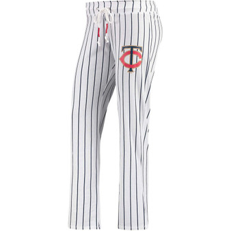 Women's White Minnesota Twins Vigor Pinstripe Sleep Pant