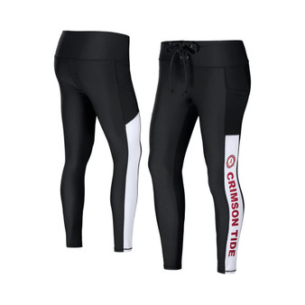 Women's Black Alabama Crimson Tide Rib Knit Leggings