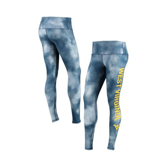 Women's Navy West Virginia Mountaineers Cloud Dye Mist Leggings