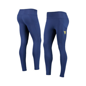 Women's Navy West Virginia Mountaineers Pocketed Leggings