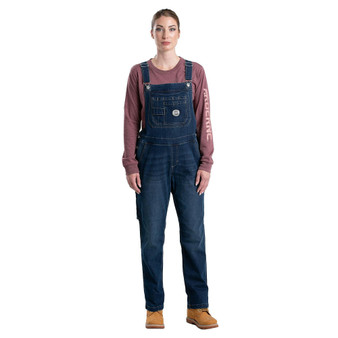 Women's Vintage Washed Flex Denim Bib Overall Plus Size